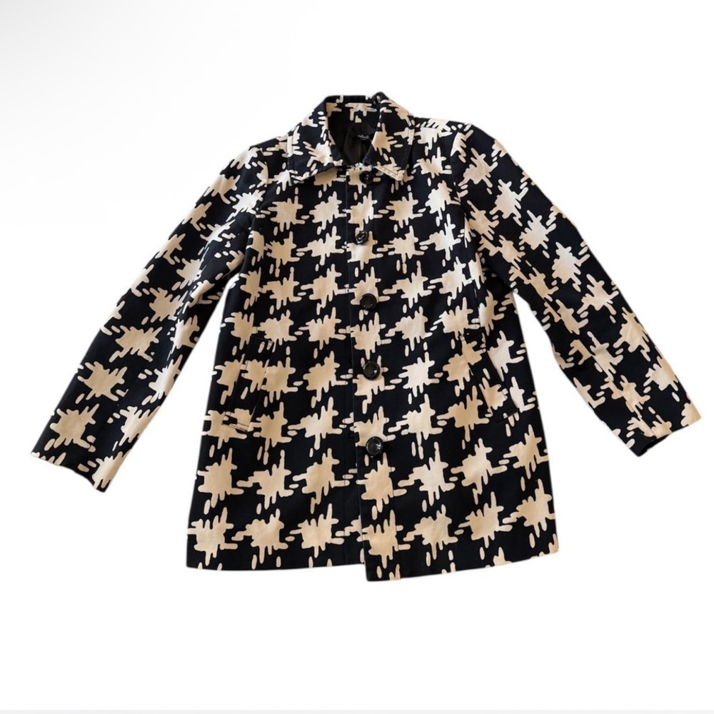 Rafaella Navy and Cream Abstract Jacket